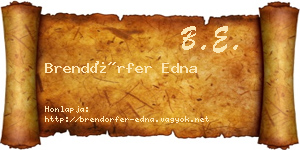 Brendörfer Edna névjegykártya
